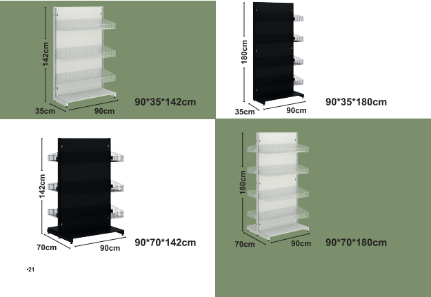 ชั้นวางลวดแข็ง